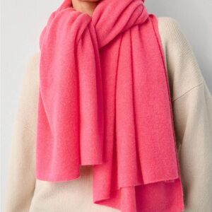 White + Warren Bright Pink Cashmere Scarf 19486